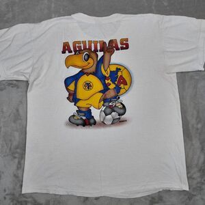 Vintage Club America T-shirt Mens Large Aguilas Champions Graphic Futbol 90s